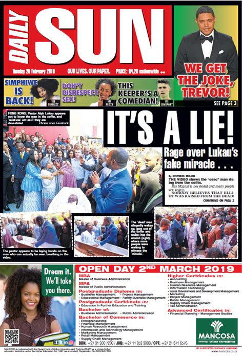 Today's Front Pages .